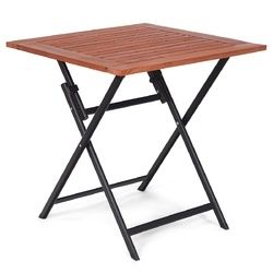 Patio Folding Table Square Dining Camping Picnic Table