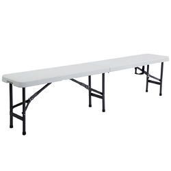 6' Portable Plastic In / Outdoor Picnic Camping Folding Bench