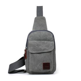 Men's Chest Small Backpack Casual Waist Bag (Color: grey)