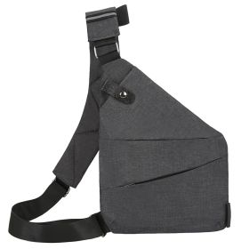 Men's Multifunctional Shoulder Bags Sports Chest Pack Bags (Option: Dark grey left shoulder)