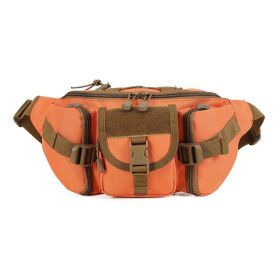 Outdoor military fan tactical belt bag (Color: Orange)